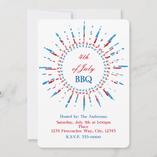 Cartes d'invitation étoile d'indépendance du 4 jui (Devant)