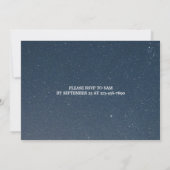 Cartes d'invitation étoilées ruban doré pour enter (Dos)