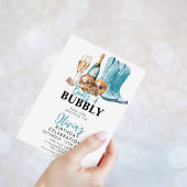 Cartes d'invitation Fête Bulles et Bottes de Cowbo
