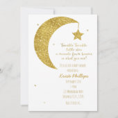 Cartes d'invitation Fête de Bébé Lune et Étoiles B (Devant)