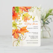 Cartes d'invitation Feuilles qui tombent Aquarelle (Debout devant)