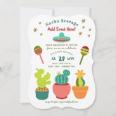 Cartes d'invitation FIESTA mexicaine moderne PAS T (Devant)