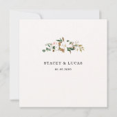 Cartes d'invitation Fleur de Magnolia Or (Dos)