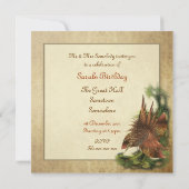 Cartes d'invitation Fleur de Paradis Fractale (Dos)