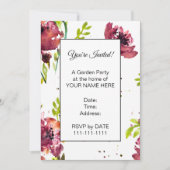 Cartes d'invitation Fleur Poppy aquarelle (Devant)