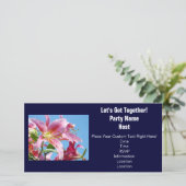Cartes d'invitation Fleurs de Lys Retrouvons-nous (Debout devant)