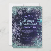 Cartes d'invitation Flocon de neige de Merveilleux (Dos)