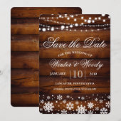Cartes d'invitation flocon de neige d'hiver (Devant / Derrière)