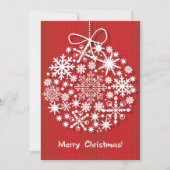 Cartes d'invitation flocon de neige Joyeux Noël (Devant)