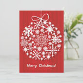 Cartes d'invitation flocon de neige Joyeux Noël (Debout devant)