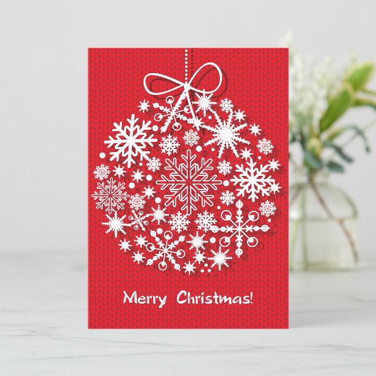 Cartes d'invitation flocon de neige Joyeux Noël