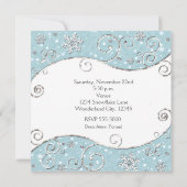 Cartes d'invitation Flocons de neige Tourbillon ar (Dos)