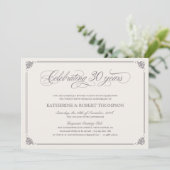 Cartes d'invitation formelles pour les 30 ans (Debout devant)