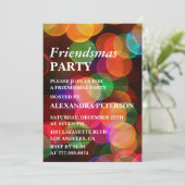 Cartes d'invitation Friendsmas Confettis Colorés É (Debout devant)
