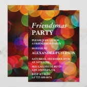 Cartes d'invitation Friendsmas Confettis Colorés É (Devant / Derrière)