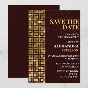 Cartes d'invitation Friendsmas Économisez la date