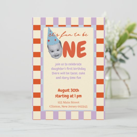 Cartes d'invitation Fun to be One  (Debout devant)