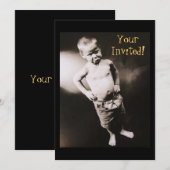 Cartes d'invitation Garçon Boudeur Origine de l'Ho (Devant / Derrière)