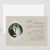 Cartes d'invitation grès classiques 50e anniversai (Devant / Derrière)