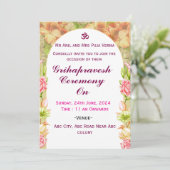 Cartes d'invitation Grihapravesh (Debout devant)