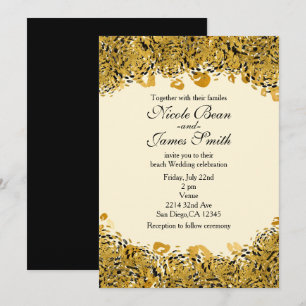 Cartes d'invitation guépard de la jungle exotique 