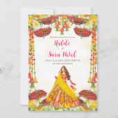 Cartes d'invitation Haldi & Invitation Holud Carte (Devant)