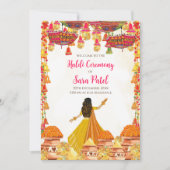Cartes d'invitation Haldi & invitations Haldi Mari (Devant)