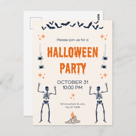 Cartes d'invitation Halloween ! (Devant / Derrière)