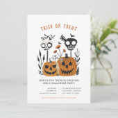 Cartes d'invitation Halloween pour un traitement o (Debout devant)