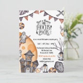 Cartes d'invitation Halloween Spooky Ghost Town (Debout devant)