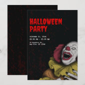 Cartes d'invitation Halloween Vintage, Fête d'Hall (Devant / Derrière)