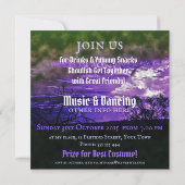 Cartes d'invitation Halloween violet Clair de Lune (Dos)