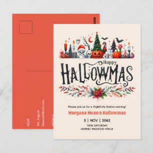 Cartes d'invitation Hallowmas Halloween Noël Mashu