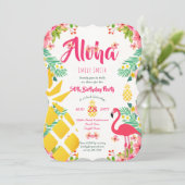 Cartes d'invitation Hawaïennes tropicales pour 50e (Debout devant)