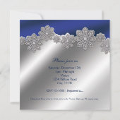 Cartes d'invitation Hiver Flocon de neige Cristal (Dos)