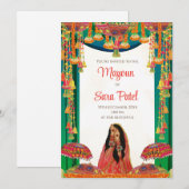 Cartes d'invitation Holud comme invitations Mayoun (Devant / Derrière)