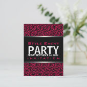 Cartes d'invitation Hot Pink Modern Diva Office Pa (Debout devant)