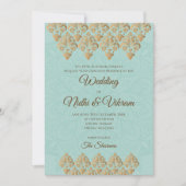 Cartes d'invitation indiennes & invitations de mar (Devant)