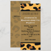 Cartes d'invitation longues à motif animalier Léop (Devant / Derrière)