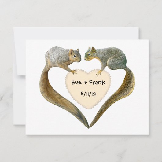 Cartes d'invitation Love Squirrels (Devant)
