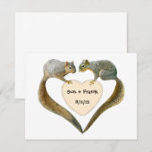 Cartes d'invitation Love Squirrels (Devant / Derrière)