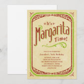 Cartes d'invitation Margarita - Fête de la tequila (Devant / Derrière)