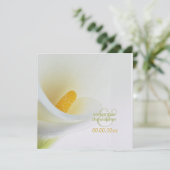 Cartes d'invitation mariage au lys calla (Debout devant)