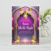 Cartes d'invitation Mehndi et invitations numériqu (Debout devant)