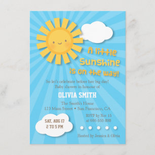 Cartes d'invitation mignonnes pour une Baby Shower