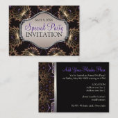 Cartes d'invitation miniatures d'art fractal d'élé (Devant / Derrière)