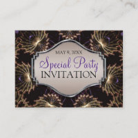 Cartes d'invitation miniatures d'art fractal d'élé