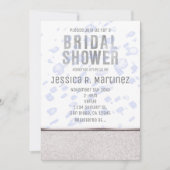Cartes d'invitation Modern Bridal Shower Blue Rain (Devant)
