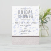 Cartes d'invitation Modern Bridal Shower Blue Rain (Debout devant)