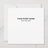 Cartes d'invitation modernes (Dos)